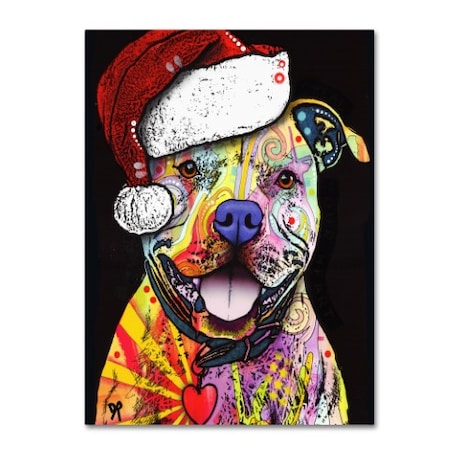 Dean Russo 'Beware Of Pit Bulls Christmas Edition' Canvas Art,18x24